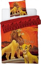 dekbedovertrek Lion King 140 x 200 cm polyster oranje