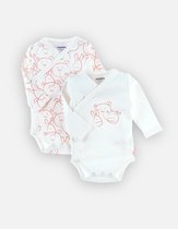 noukie's , boy set , 2 stuks , creme /rose, nouky / paco / lola , 9 maand 74