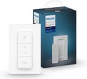Philips Hue Dimmer Switch in verpakking met een losse dimmer ernaast.