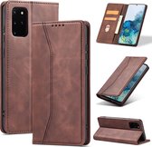 Hoesje voor Samsung Galaxy A72 Book case hoesje - Flip cover - Wallet case voor A72 - Hoesje met pasjes - Coffee