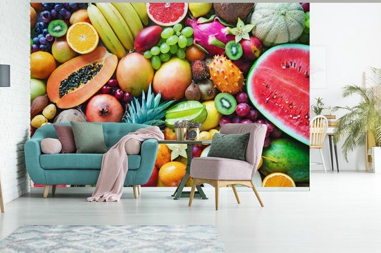 Papier peint - Papier peint photo Fruit - Ananas - Tropical - Largeur 600 cm x hauteur 400 cm