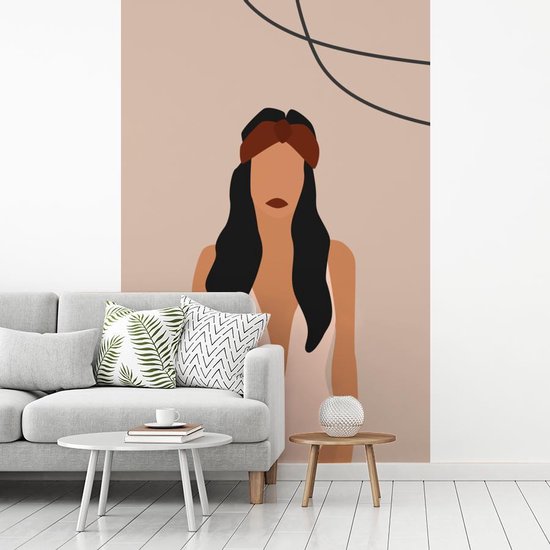 Behang - Fotobehang Zomer - Vrouw - Badpak - Breedte 225 cm x hoogte 350 cm