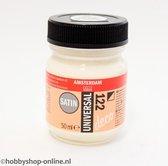 Acrylverf Zijdeglans - Deco - Universal Satin - 122 gebroken wit - 50 ml - Amsterdam - 1 stuk