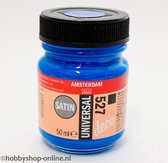 Acrylverf Zijdeglans - Deco - Universal Satin - 527 hemelsblauw - 50 ml - Amsterdam - 1 stuk