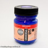 Acrylverf Zijdeglans - Deco - Universal Satin - 548 blauwviolet - 50 ml - Amsterdam - 1 stuk