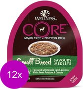 12x Wellness Core Hondenvoer Small Savoury Medleys Lam - Hert 85 gr