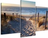 Schilderij - Op weg naar de Noordzee, 3 luik, premium print