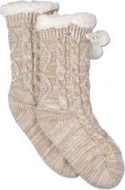 UGG Pom Pom Fleece Lined Sokken - Maat One size - Vrouwen - beige