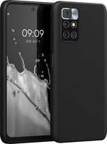 kwmobile telefoonhoesje geschikt voor Xiaomi Redmi 10 (2021 / 2022) - Hoesje voor smartphone - Back cover in mat zwart