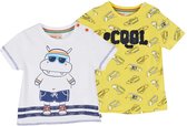 alisé T-shirt baby jongens set van 2 Wit 86