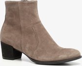 ECCO Shape M suede dames enkellaarsjes - Beige - Maat 39 - Echt leer