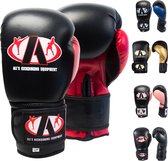 Ali's fightgear bokshandschoenen kinderen bt go zwart met rood - 4 oz - XS