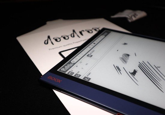 Doodroo Screenprotector Onyx Boox Max Lumi en Max Lumi 2 - 2 stuks - Voor het échte papieren schrijf-gevoel van Doodroo. — afbeelding 2