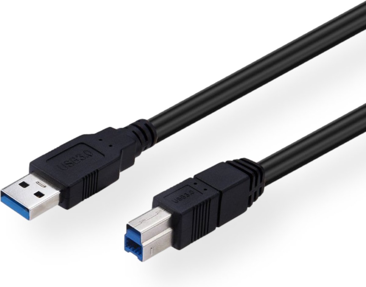 Qost USB-A naar USB-B 3.0 - 1,5 meter - Printerkabel - Zwart - Qost | bol.com