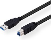 USB-A naar USB-B 3.0 - 1,5 meter - Printerkabel - Zwart - Qost