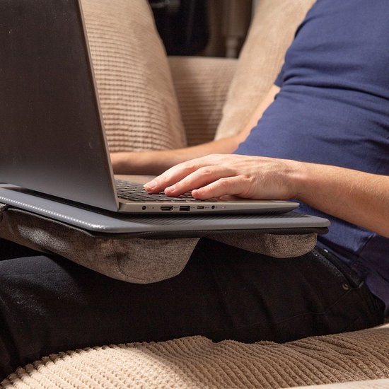 Ingenious Gifting - Laptoptafel multifuctioneel - Schootbureau - Muismat en Telefoonhouder - Carbon