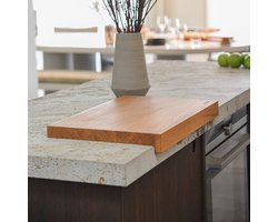 COOKX - Eiken Snijblok met Antislip Rand - Snijplank hout - Breed model
