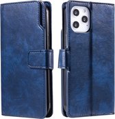 iPhone 13 Luxe Book Case Hoesje - PU Leer - Pasjeshouder - Magnetische Sluiting - Apple iPhone 13 - Blauw