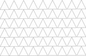 Muursticker driehoekjes | 3cm | 54 stuks | wit
