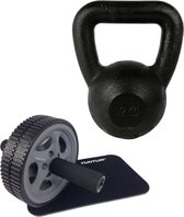 Tunturi - Fitness Set - Trainingswiel - Kettlebell 12 kg