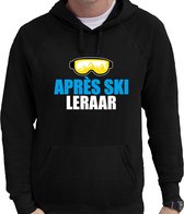 Apres ski hoodie Apres ski leraar zwart  heren - Wintersport capuchon sweater - Foute apres ski outfit/ kleding M