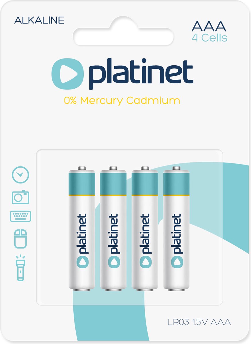 Platinet AAA Batterijen doosje 12 x 4 stuks - 48x AAA Alkaline Penlite batterijen