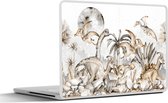 Laptop sticker - 15.6 inch - Dinosaurus - Jungle Decoratie - Kinderen