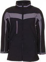 Planam softshell jas Plaline (2700) - Zwart | Grijs - XXXL