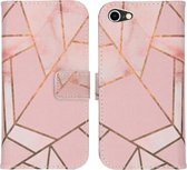 iMoshion Design Softcase Book Case iPhone SE (2022 / 2020) / 8 / 7 hoesje - Pink Graphic