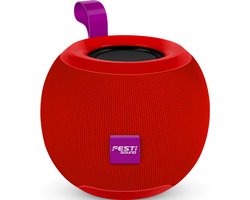 FESTIONE 5w Bluetooth speaker kleur Rood | Bluetooth 5.0 | FM Radio | AUX |