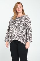Paprika Dames Tuniek in sweaterstof met dierenhuidprint - T-shirt - Maat 44