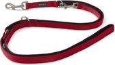 WOLTERS honden uitlaatriem comfort | Rood/Zwart | Maat L | SoftGrip | Nylon en Neopreen | 2 Meter | 200cm x 20mm