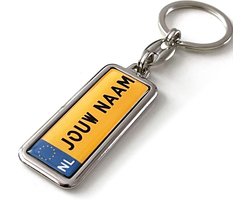 Kenteken met Jouw Naam / Tekst - Gepersonaliseerde sleutelhanger