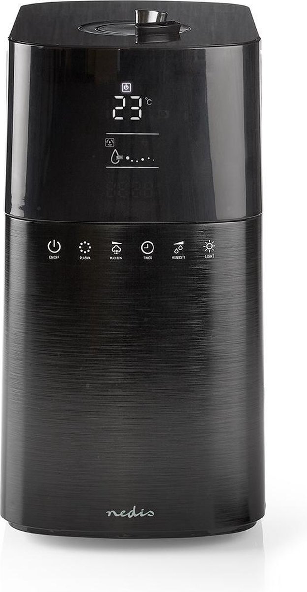 Nedis Luchtbevochtiger | 30 W | Met Koele Mist | 6 l | Hygrometer | Timer | Geschikt voor ruimtes tot: 50 m? | Afstandsbediening | Zwart