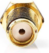 Nedis SMA-Connector | Recht | Female | Verguld | 50 Ohm | Krimp | Diameter kabelinvoer: 2.55 mm | Metaal | Goud | 2 Stuks | Polybag