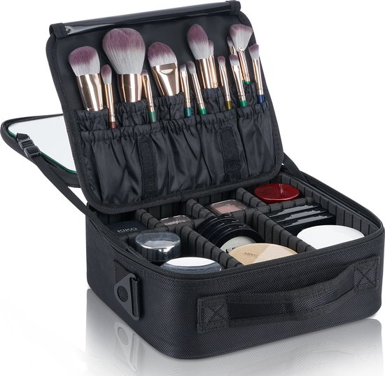 Lifest® Make Up Koffer met Extra Grote Spiegel – Organizer, Beautycase & Opbergtas – Zwart - Lifest