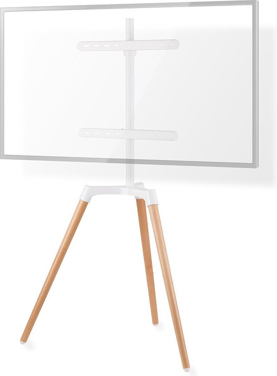 Nedis TV Vloerstandaard | 50 - 65 " | Maximaal schermgewicht: 35 kg | Scandinavian Design | Draaibaar | Anti-omval-riem | Snap-lock | Aluminium / Staal | Wit