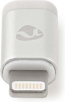 Nedis CCTB39901AL kabeladapter/verloopstukje Apple Lightning USB Micro B Female Aluminium