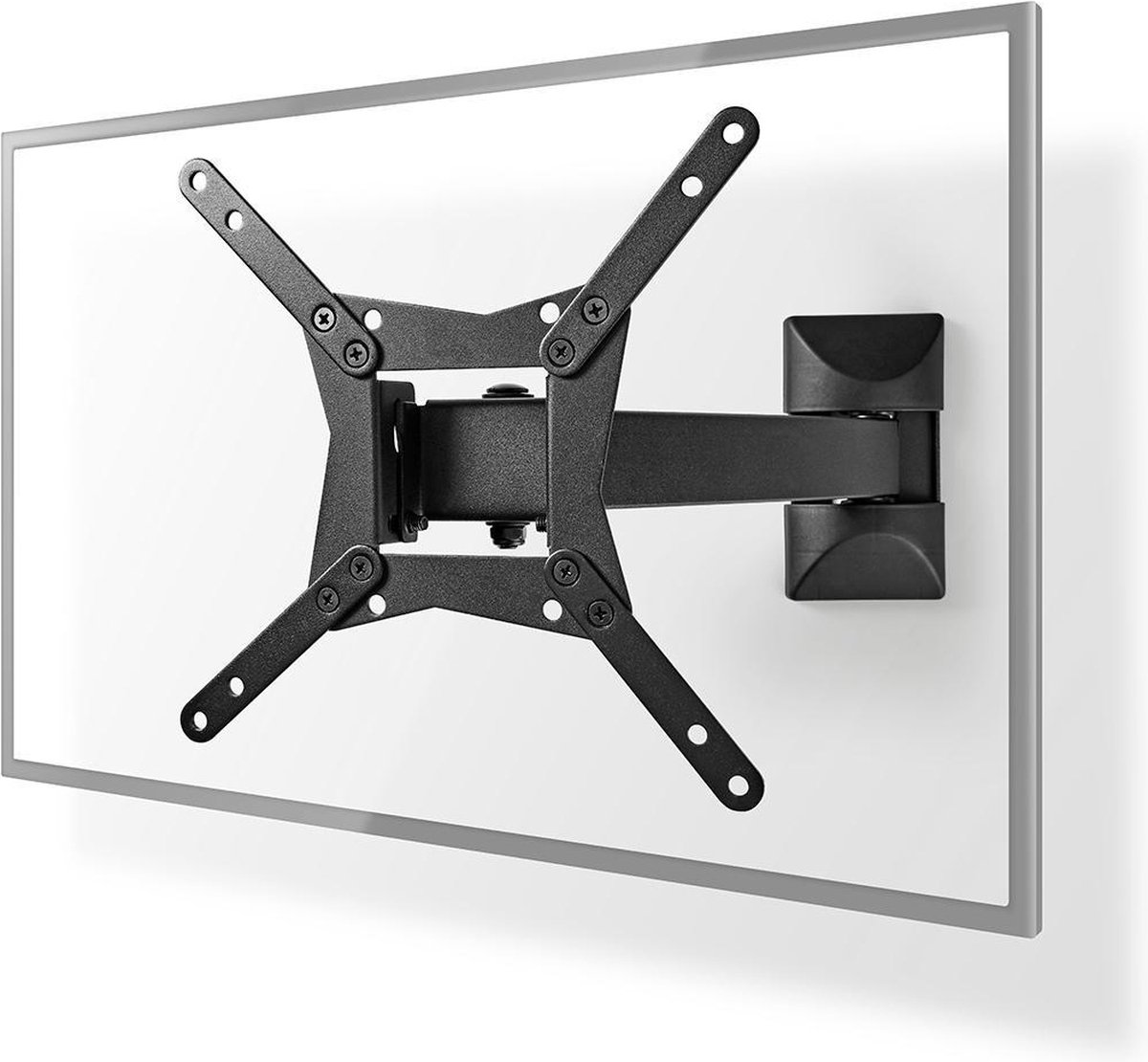 Nedis Draai- en Kantelbare TV-Muurbeugel - 10-32 " - Maximaal schermgewicht: 30 kg - Kantelbaar - Draaibaar - Minimale muurafstand: 68 mm - Maximale muurafstand: 330 mm - 2 Draaipunt(en) - Staal - Zwart