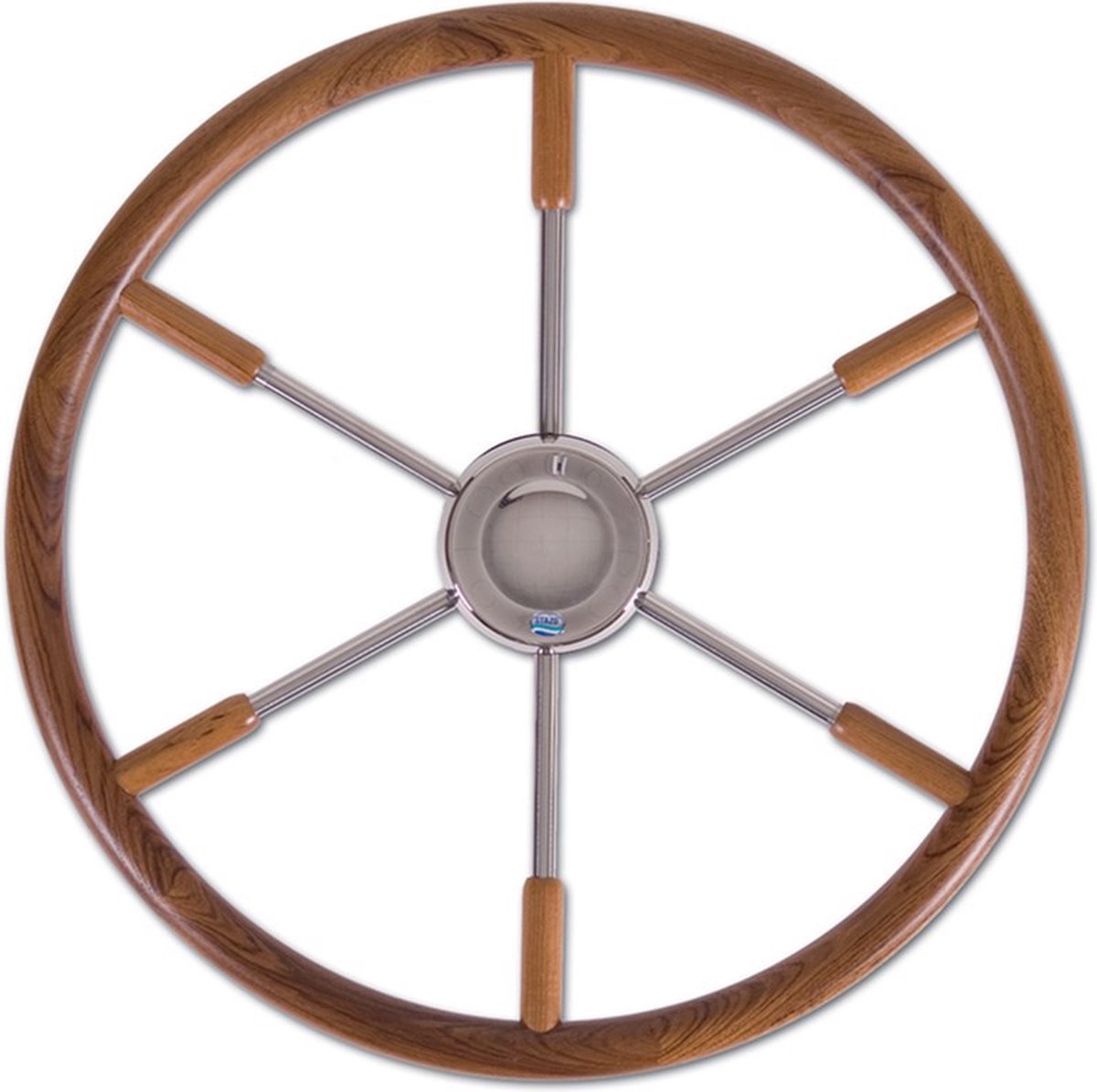 Stazo RVS Stuurwiel Type 20 met teakhouten Hoepel Ø 40 cm