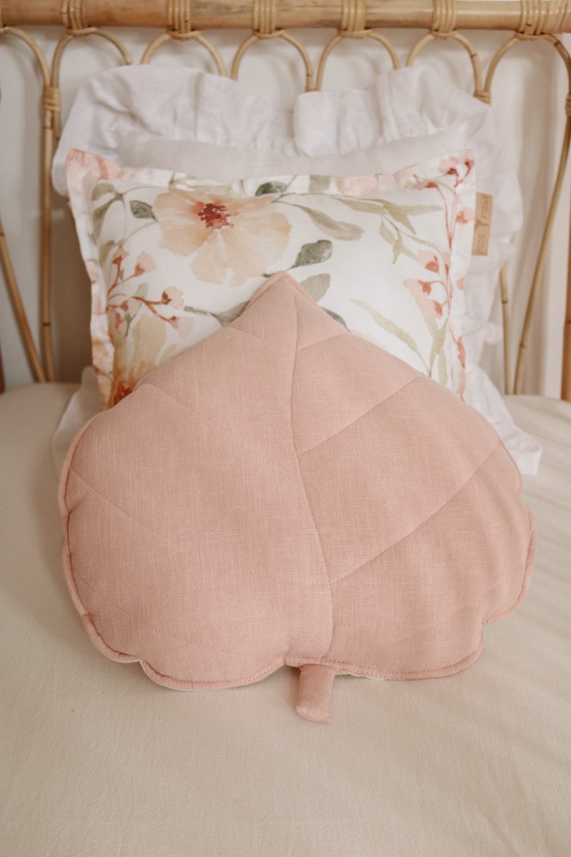 Moi Mili Blad Kussen 39x37cm Light Pink