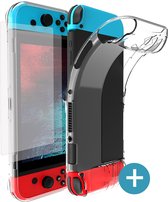Protective Case met 2x Screenprotector - Geschikt voor Nintendo Switch OLED - Transparant