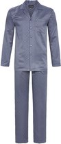 Ringella heren pyjama Satijn - Ruit Blauw  - 56
