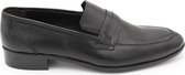 Heren instappers- Mannen loafer- Nette herenschoenen 1172- Leather- Zwart 41