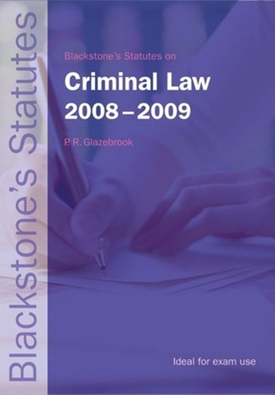 Blackstone's Statutes On Criminal Law - cover