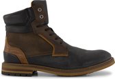 Travelin Backhill High - Hoge Leren herenschoen - Blauw Bruin Leer - Maat 43