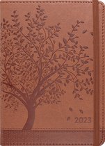 Peter Pauper - compact agenda - Artisan Tree of life - leatherlook - met elastiek sluiting - 16-mnds - 2023