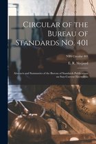 Circular of the Bureau of Standards No. 401