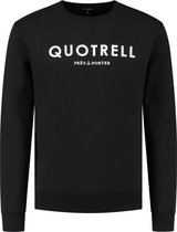 Basic crewneck - Maat S - Quotrell - Logo sweater - Zwart/wit - Herfst/ winter