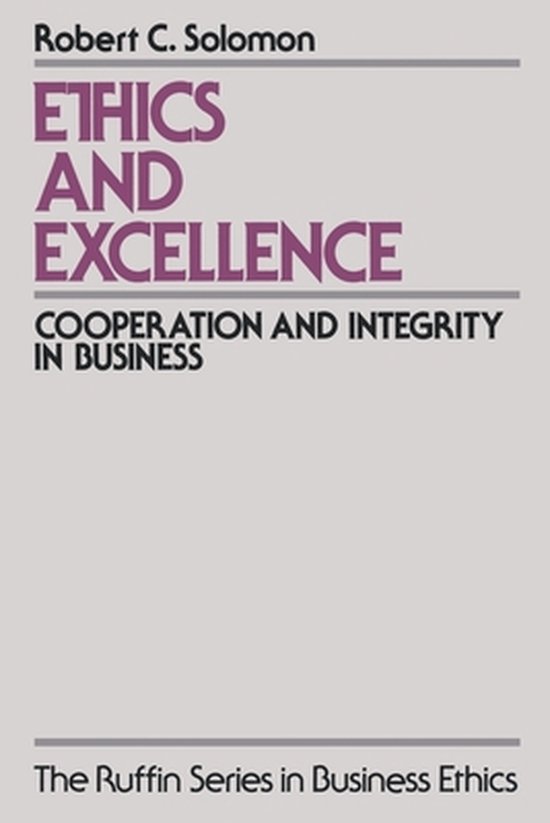 Ethics And Excellence - cover